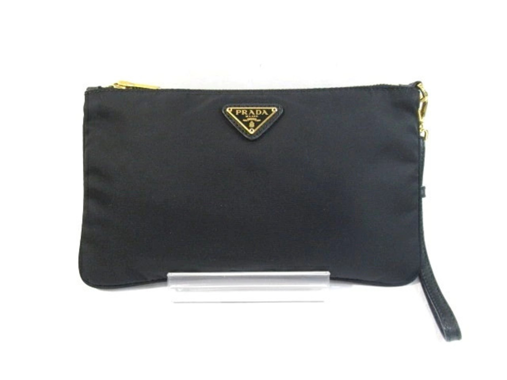 Prada Bag Pouch Clutch handle Accessory Leather